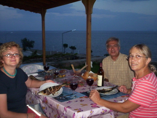 Eating blue fish in Assos